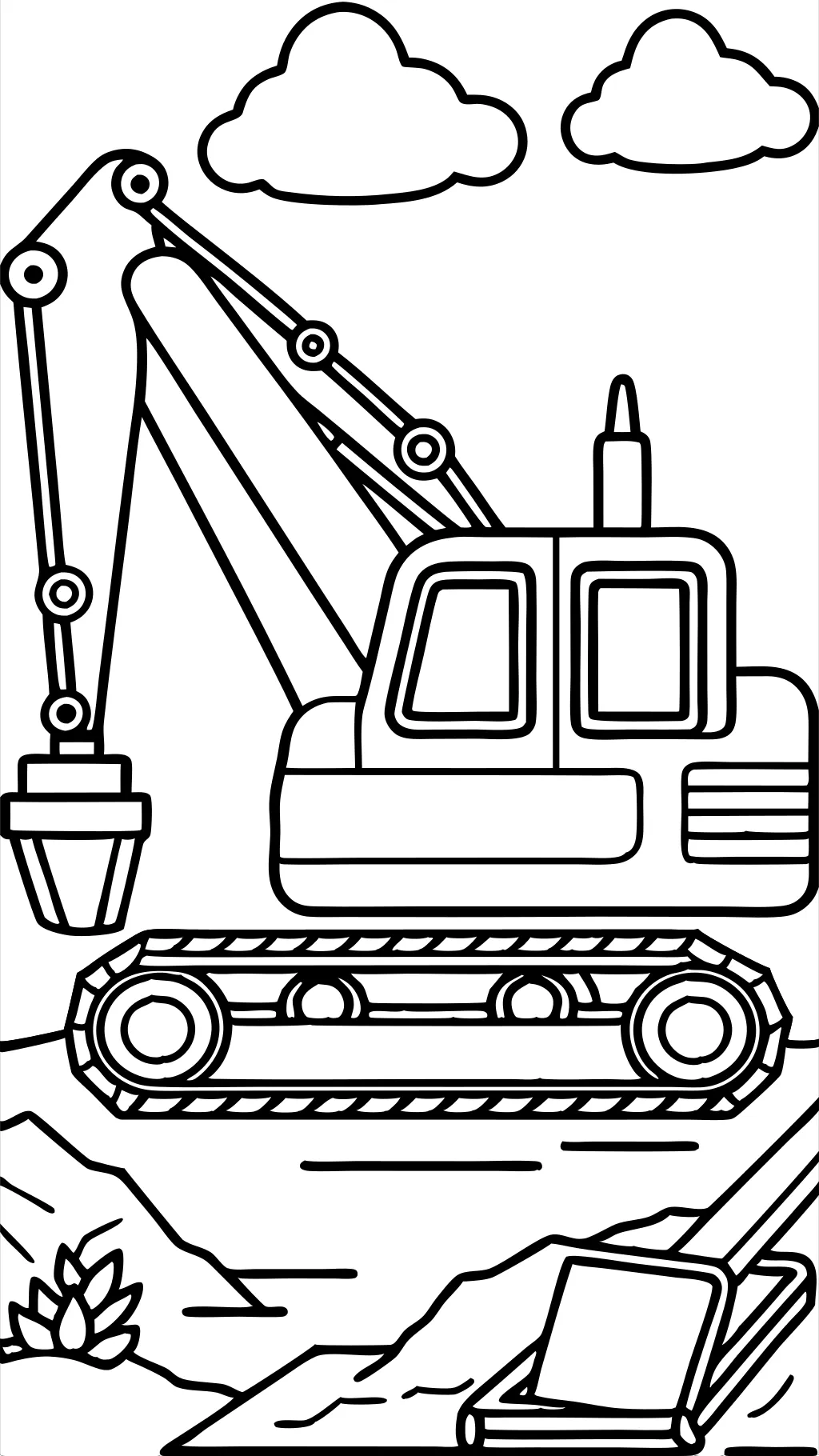 excavator coloring pages printable